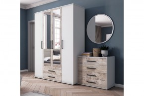 Спальня Соната дуб сонома/белый в Каслях - kasli.mebel74.com | фото 2