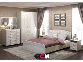 Спальня Виктория МДФ с большим комодом в Каслях - kasli.mebel74.com | фото
