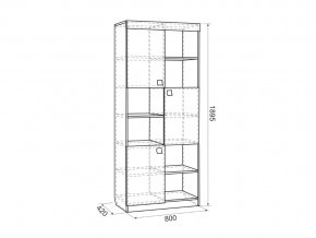 Стеллаж Форсаж дуб крафт золотой/белый в Каслях - kasli.mebel74.com | фото 2