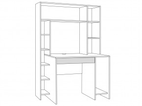 Стол компьютерный 12.71 Комфорт Дуб Золотой, Белая Аляска в Каслях - kasli.mebel74.com | фото 6