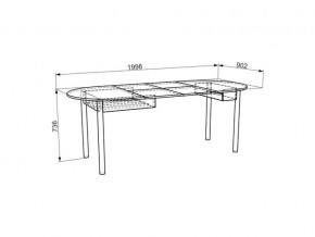 Стол обеденный Квартет дуб сонома в Каслях - kasli.mebel74.com | фото 3