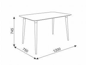 Стол обеденный Сканди 1 белый/светлый лак в Каслях - kasli.mebel74.com | фото 2