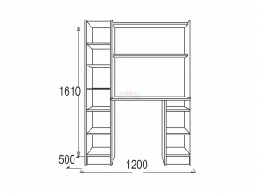 Стол письменный Омега 2 венге/млечный дуб в Каслях - kasli.mebel74.com | фото 2