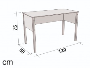 Стол письменный Svogen натура-белый в Каслях - kasli.mebel74.com | фото 2