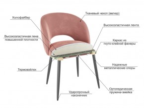 Стул Моли пломбир велюр-черный в Каслях - kasli.mebel74.com | фото 3