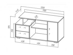 ТВ тумба Лацио дуб крафт/белый в Каслях - kasli.mebel74.com | фото 2