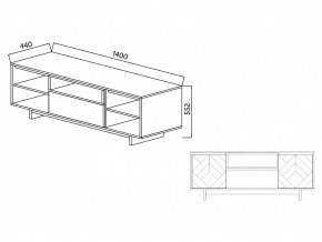 Тумба для ТВА Moderno-1400 Ф2 в Каслях - kasli.mebel74.com | фото 4