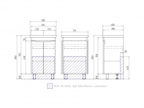 Тумба Grani 500-2-0 Фостер в Каслях - kasli.mebel74.com | фото 4