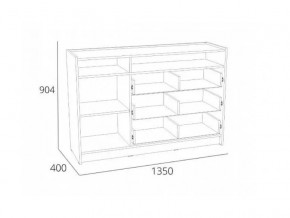 Тумба Оттавия НМ 011.59 Антрацит в Каслях - kasli.mebel74.com | фото 2