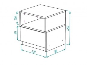 Тумба прикроватная Грация в Каслях - kasli.mebel74.com | фото 2