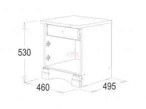 Тумба прикроватная Ольга 1н в Каслях - kasli.mebel74.com | фото 2