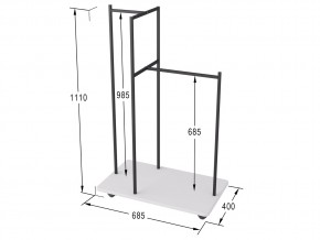 Вешалка гардеробная Стик Белый в Каслях - kasli.mebel74.com | фото 2