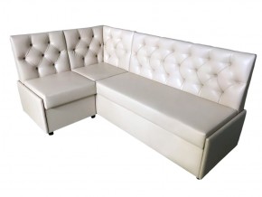 Угловой диван Призма со стяжками белый со спальным местом в Каслях - kasli.mebel74.com | фото 1