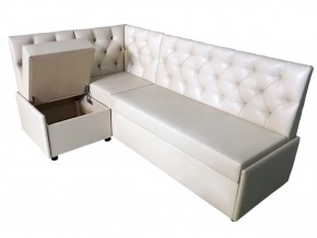 Угловой диван Призма со стяжками белый со спальным местом в Каслях - kasli.mebel74.com | фото 2