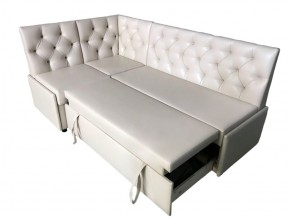 Угловой диван Призма со стяжками белый со спальным местом в Каслях - kasli.mebel74.com | фото 3