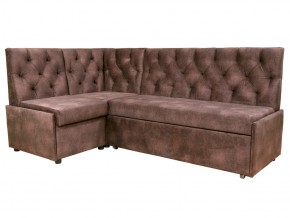 Угловой диван Призма со стяжкми коричневый со спальным местом в Каслях - kasli.mebel74.com | фото 1