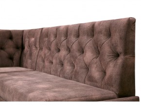 Угловой диван Призма со стяжкми коричневый со спальным местом в Каслях - kasli.mebel74.com | фото 2