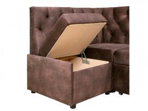 Угловой диван Призма со стяжкми коричневый со спальным местом в Каслях - kasli.mebel74.com | фото 3