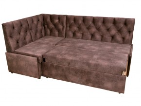Угловой диван Призма со стяжкми коричневый со спальным местом в Каслях - kasli.mebel74.com | фото 4