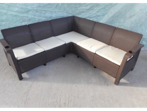 Угловой диван Yalta Corner Set шоколадный в Каслях - kasli.mebel74.com | фото 1