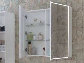 Зеркальный шкаф Geometry 800 с LED подсветкой в Каслях - kasli.mebel74.com | фото